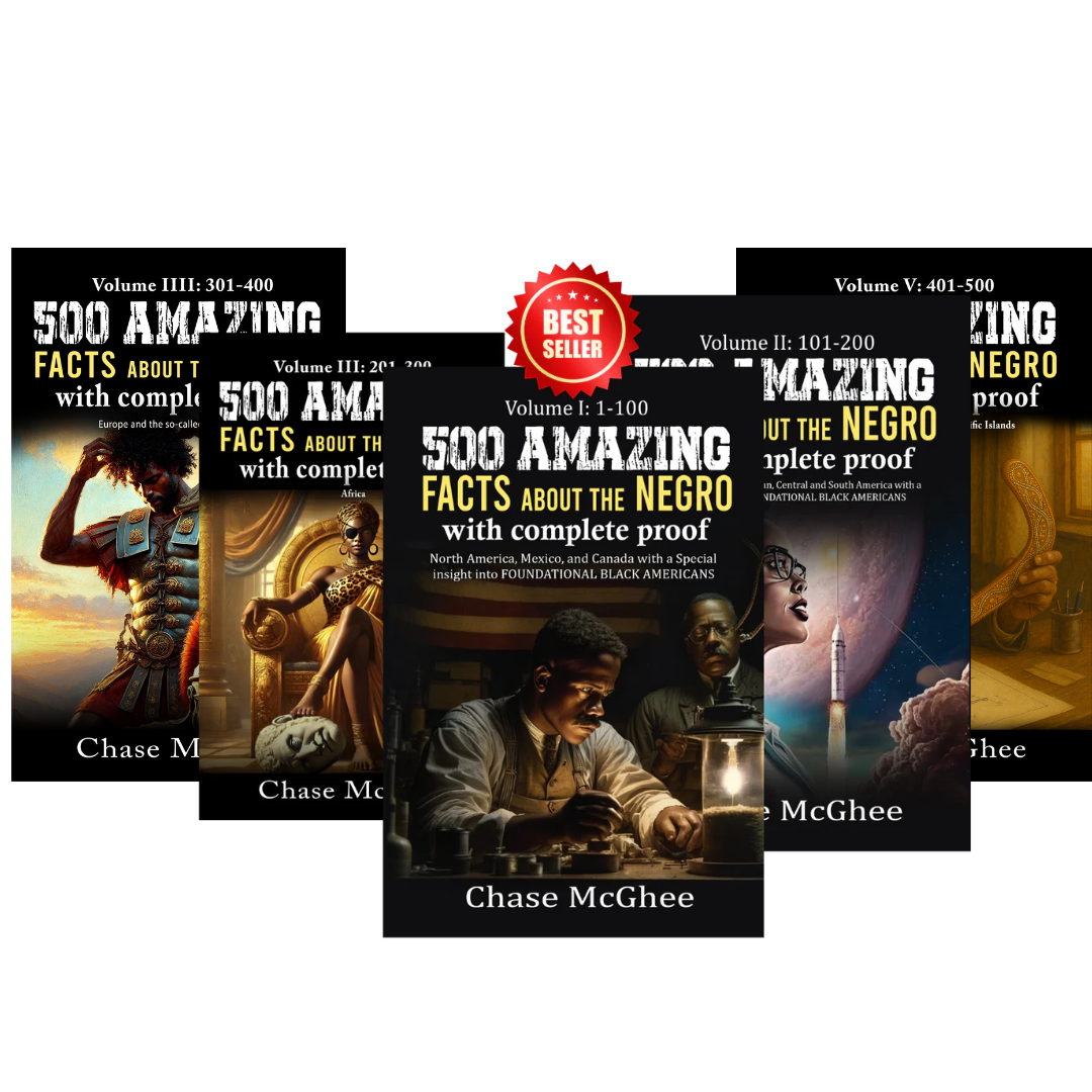 Full Set: 500 Amazing Facts about the Negro with complete PROOF Volume: I, II, III, IIII, V